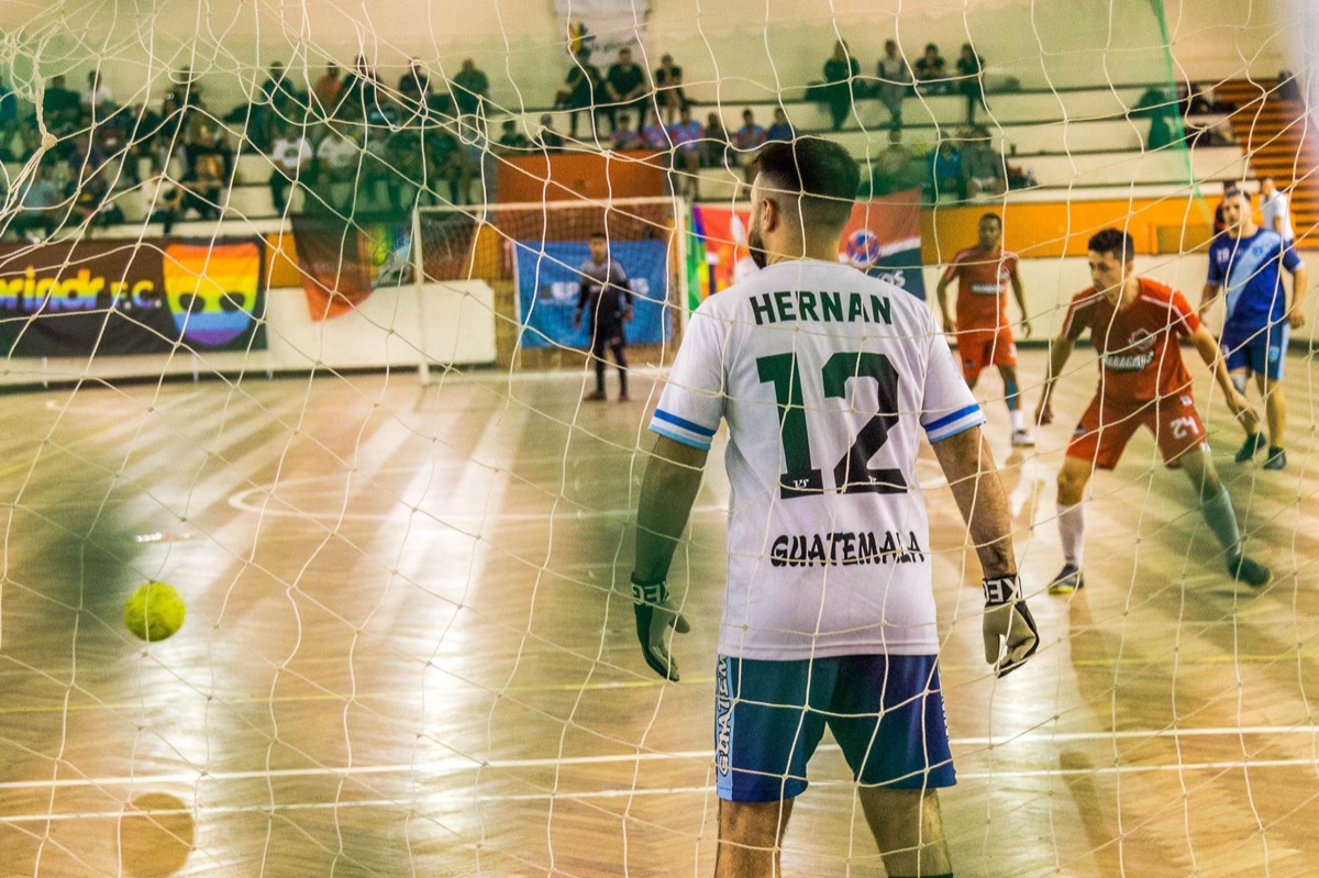 Match de futsal en salle