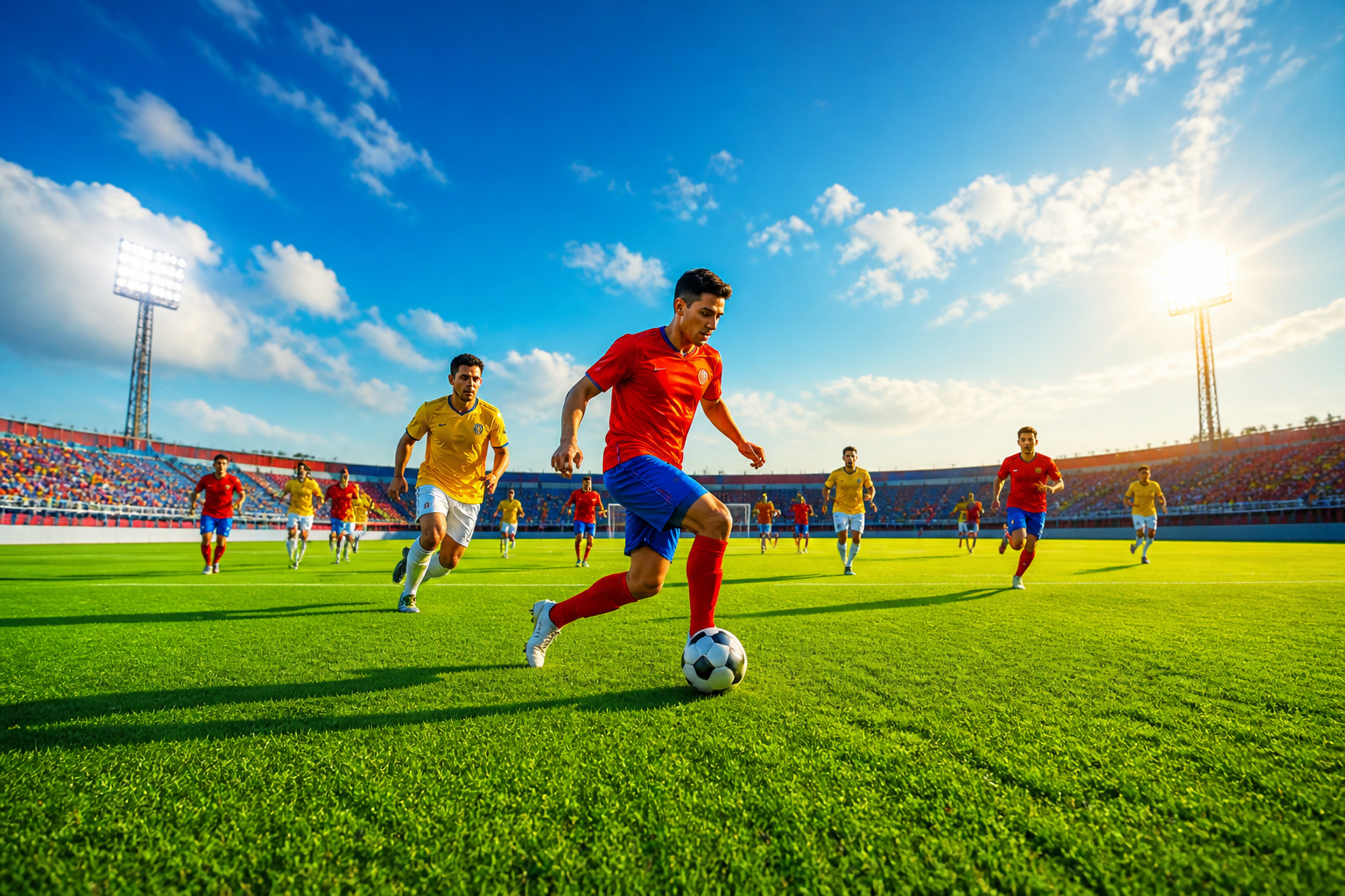 Match de football dynamique