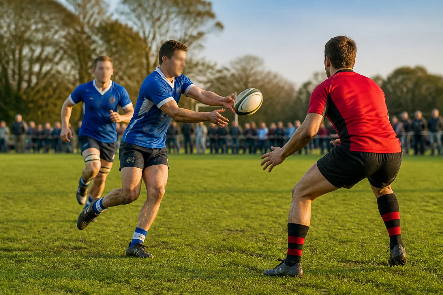 Match de rugby amateur passe decisive
