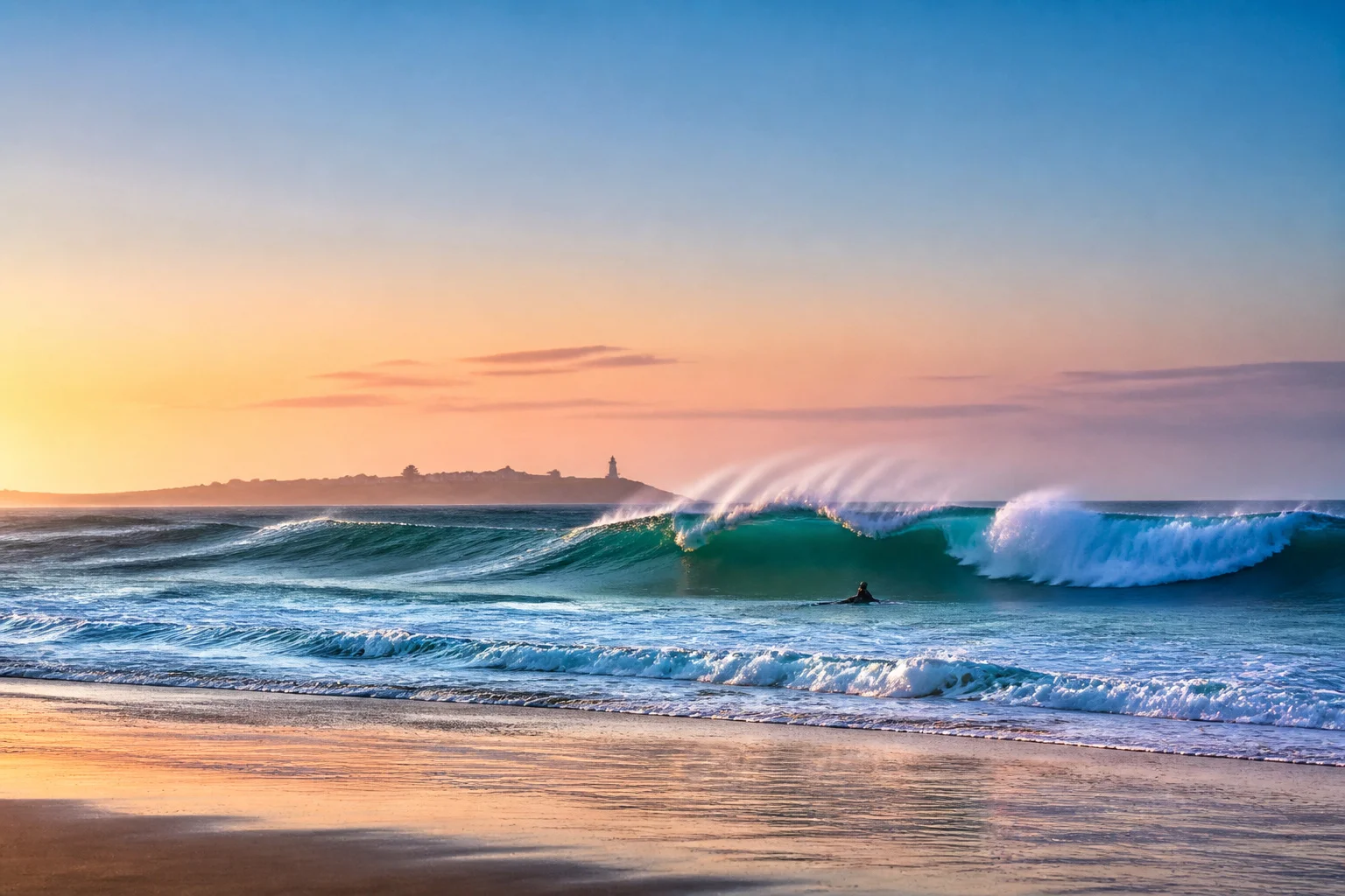 Vague parfaite a la torche a laube