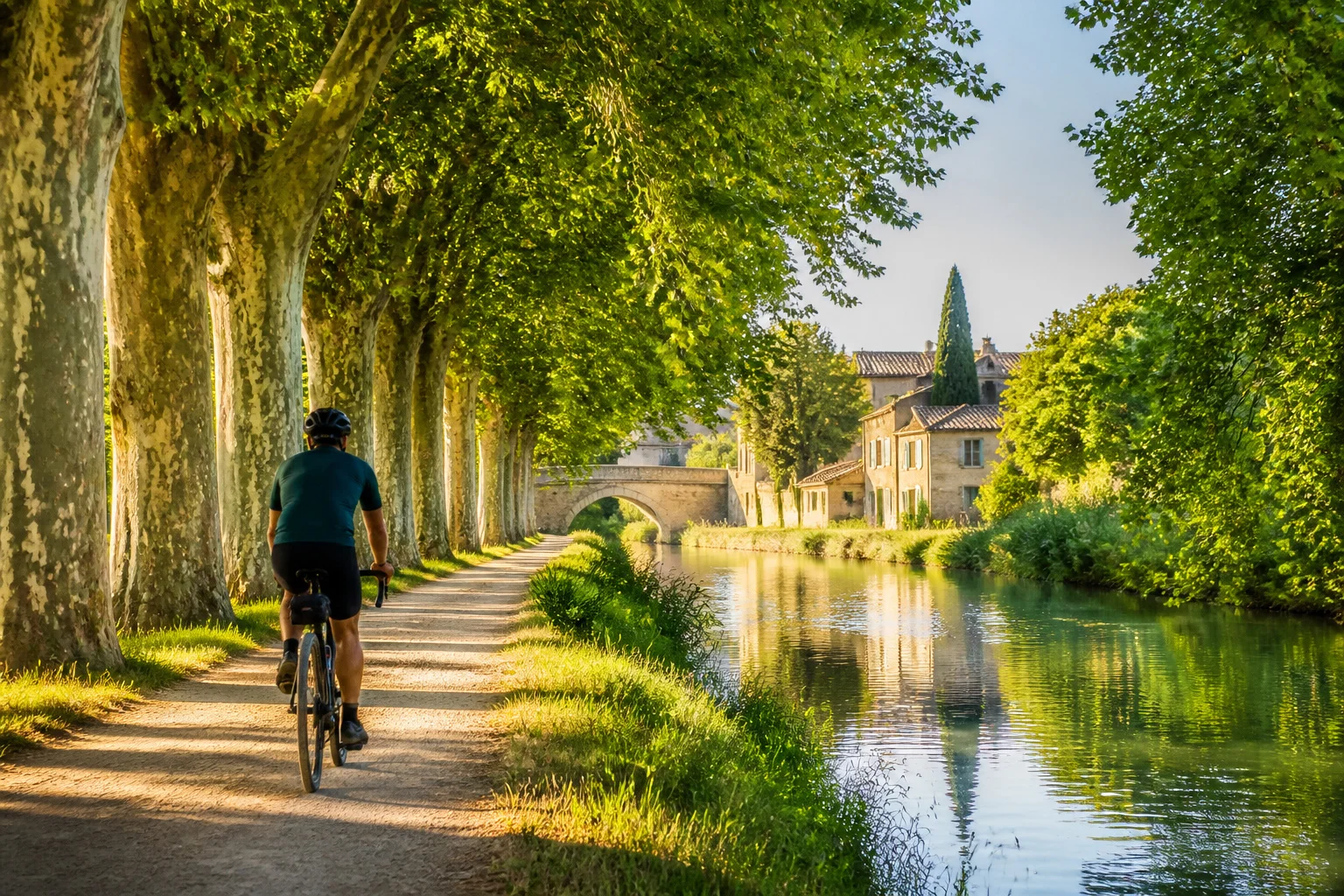 Velo sur le canal du midi