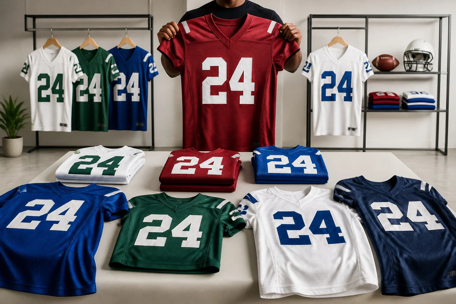 Collection de maillots de football americain modernes